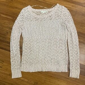 Staring at Stars Knit Sweater Womens Small Open Weave Lightweight Long‎ Sleeve